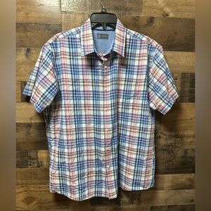 Arrow Men’s XL Plaid Short Sleeve Button Down Shirt Multicolor